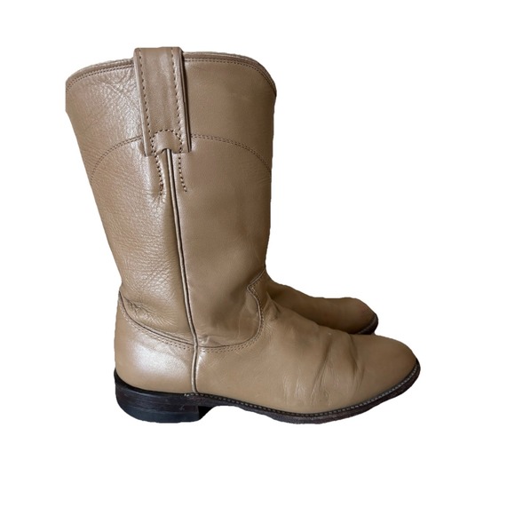 VTG JUSTIN BOOTS Women's Classic Western Boot Size 7B Cowgirl Rodeo Festival - Picture 1 of 13